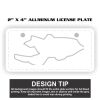 2" X 4" Aluminum License Plate  Thumbnail