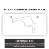 2" X 4" Aluminum License Plate  Thumbnail