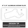 2" X 4" Aluminum License Plate  Thumbnail