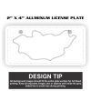 2" X 4" Aluminum License Plate  Thumbnail