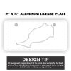 2" X 4" Aluminum License Plate  Thumbnail