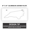 2" X 4" Aluminum License Plate  Thumbnail