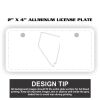 2" X 4" Aluminum License Plate  Thumbnail