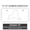 2" X 4" Aluminum License Plate  Thumbnail
