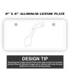 2" X 4" Aluminum License Plate  Thumbnail