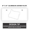 2" X 4" Aluminum License Plate  Thumbnail