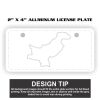 2" X 4" Aluminum License Plate  Thumbnail
