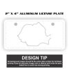 2" X 4" Aluminum License Plate  Thumbnail