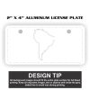 2" X 4" Aluminum License Plate  Thumbnail