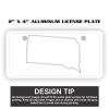 2" X 4" Aluminum License Plate  Thumbnail