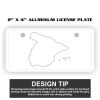 2" X 4" Aluminum License Plate  Thumbnail