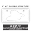 2" X 4" Aluminum License Plate  Thumbnail