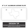 2" X 4" Aluminum License Plate  Thumbnail