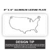2" X 4" Aluminum License Plate  Thumbnail