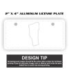 2" X 4" Aluminum License Plate  Thumbnail