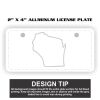 2" X 4" Aluminum License Plate  Thumbnail