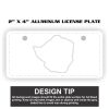 2" X 4" Aluminum License Plate  Thumbnail