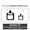 2" X 4" Aluminum License Plate  Thumbnail