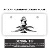 2" X 4" Aluminum License Plate  Thumbnail