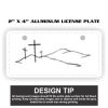 2" X 4" Aluminum License Plate  Thumbnail