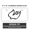 2" X 4" Aluminum License Plate  Thumbnail