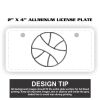 2" X 4" Aluminum License Plate  Thumbnail
