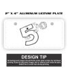 2" X 4" Aluminum License Plate  Thumbnail