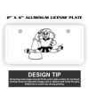 2" X 4" Aluminum License Plate  Thumbnail