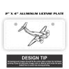 2" X 4" Aluminum License Plate  Thumbnail