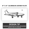 2" X 4" Aluminum License Plate  Thumbnail