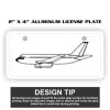 2" X 4" Aluminum License Plate  Thumbnail