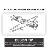 2" X 4" Aluminum License Plate  Thumbnail