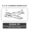 2" X 4" Aluminum License Plate  Thumbnail