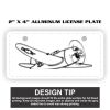 2" X 4" Aluminum License Plate  Thumbnail