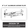 2" X 4" Aluminum License Plate  Thumbnail