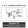 2" X 4" Aluminum License Plate  Thumbnail