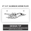 2" X 4" Aluminum License Plate  Thumbnail