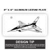 2" X 4" Aluminum License Plate  Thumbnail