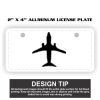 2" X 4" Aluminum License Plate  Thumbnail