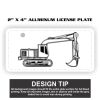 2" X 4" Aluminum License Plate  Thumbnail