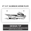 2" X 4" Aluminum License Plate  Thumbnail