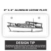 2" X 4" Aluminum License Plate  Thumbnail