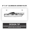 2" X 4" Aluminum License Plate  Thumbnail