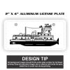 2" X 4" Aluminum License Plate  Thumbnail