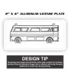 2" X 4" Aluminum License Plate  Thumbnail