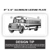 2" X 4" Aluminum License Plate  Thumbnail