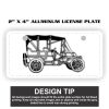 2" X 4" Aluminum License Plate  Thumbnail