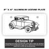2" X 4" Aluminum License Plate  Thumbnail