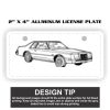 2" X 4" Aluminum License Plate  Thumbnail