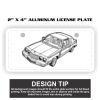 2" X 4" Aluminum License Plate  Thumbnail